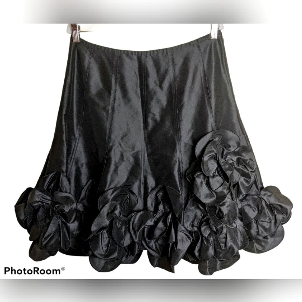 Rikki Freeman for Teri John Silk Floral Skirt 14